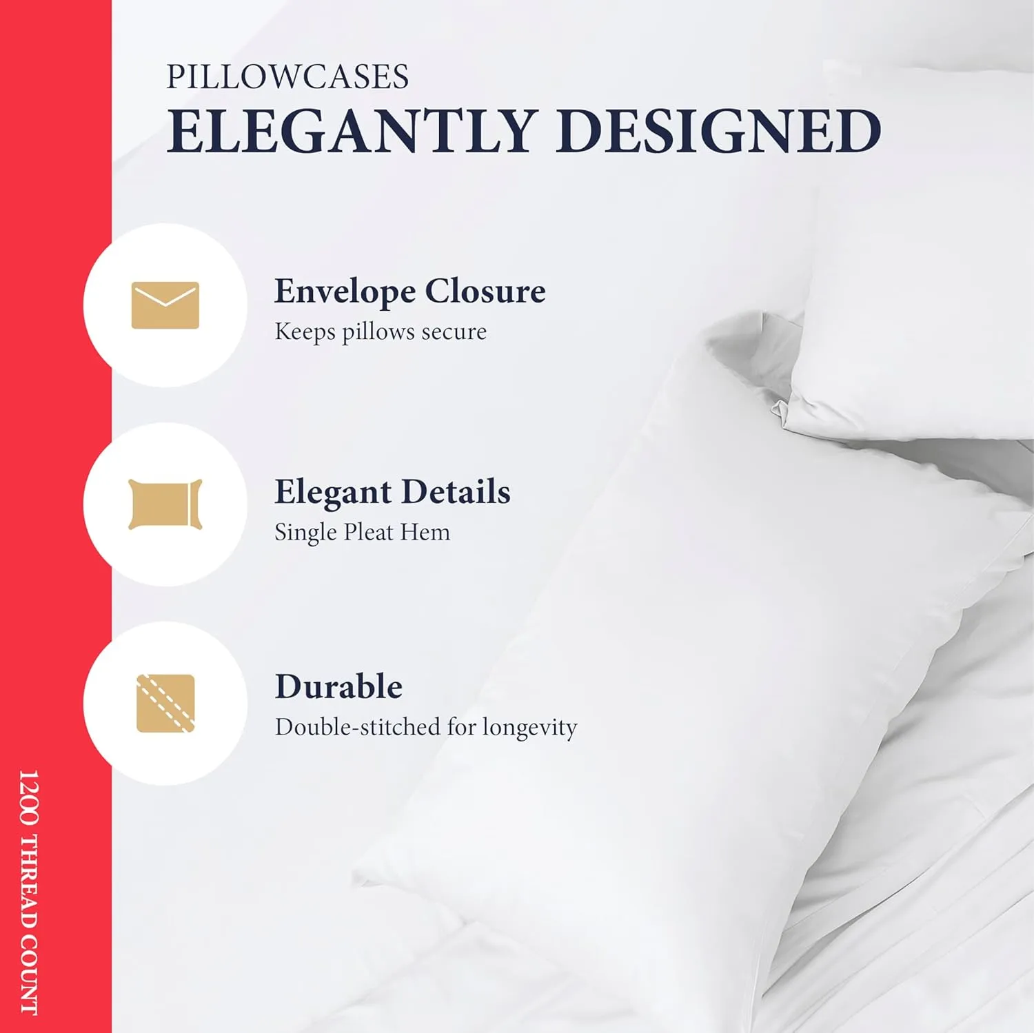 Ashton Sheets 100% Egyptian Cotton Sheets Queen Size - 1200 Thread Count 4 PC Queen Sheet Set Egyptian Cotton, Sateen Weave Luxury Sheets Queen Size, High Thread Count Sheets, 17" Deep Pocket - White