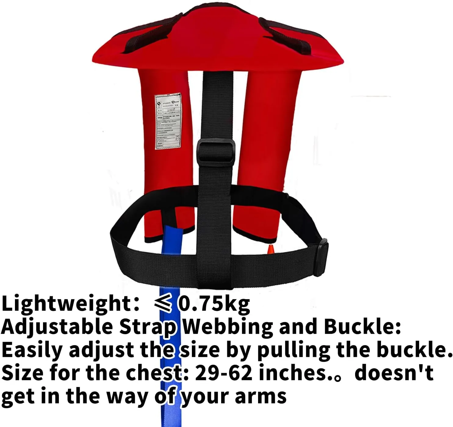 Automatic Inflatable Life Jacket|Life Vest for Adults|PFD Low Profile|Supports up to 330 lbs