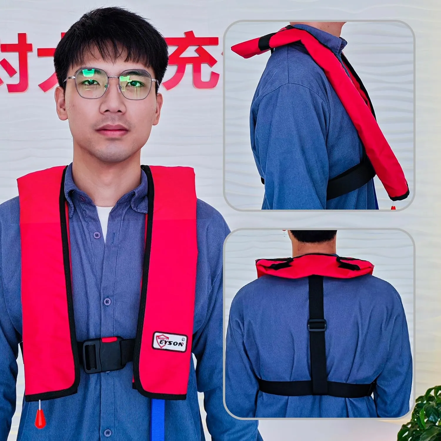 Automatic Inflatable Life Jacket|Life Vest for Adults|PFD Low Profile|Supports up to 330 lbs