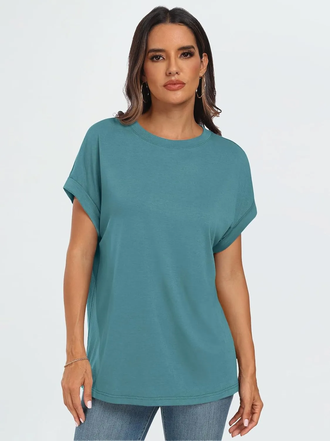 AUTOMET Womens Summer Tops Oversized Short Sleeve Business Casual T Shirts Trendy Fashion Clothes Spring Outfits 2025