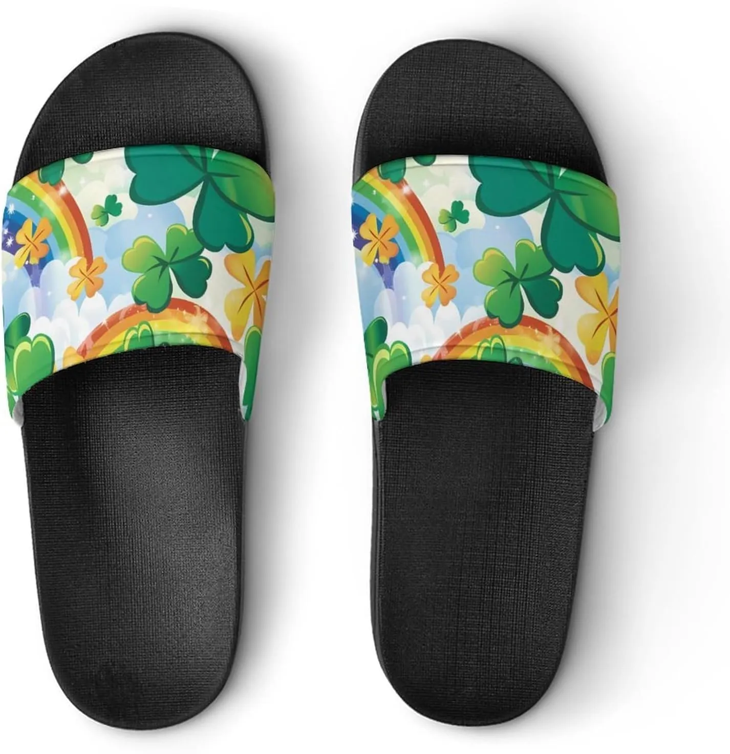 Bald Eagle U.S. Flag House Sandals Non Slip Slippers Quick Drying Bathroom Shower Shoes for Women Men