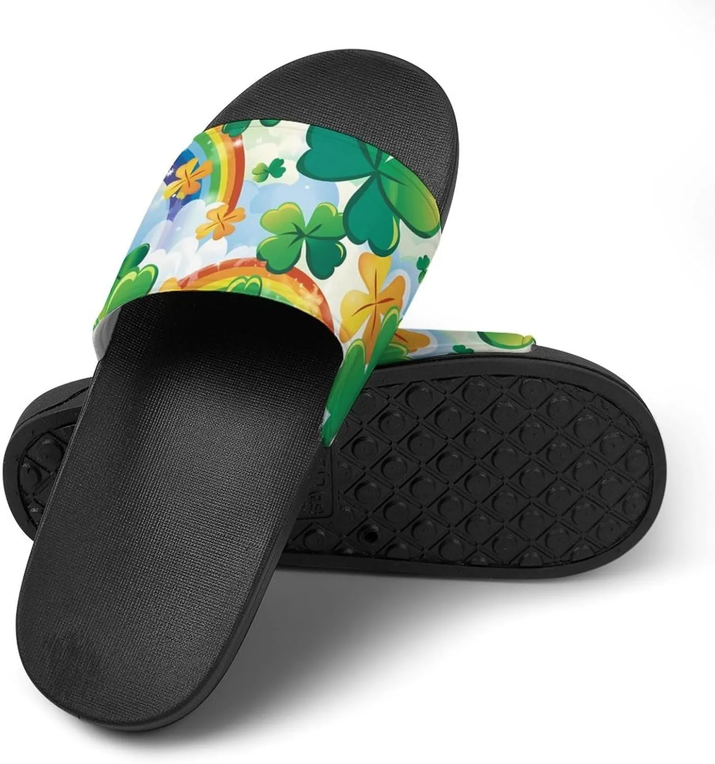 Bald Eagle U.S. Flag House Sandals Non Slip Slippers Quick Drying Bathroom Shower Shoes for Women Men