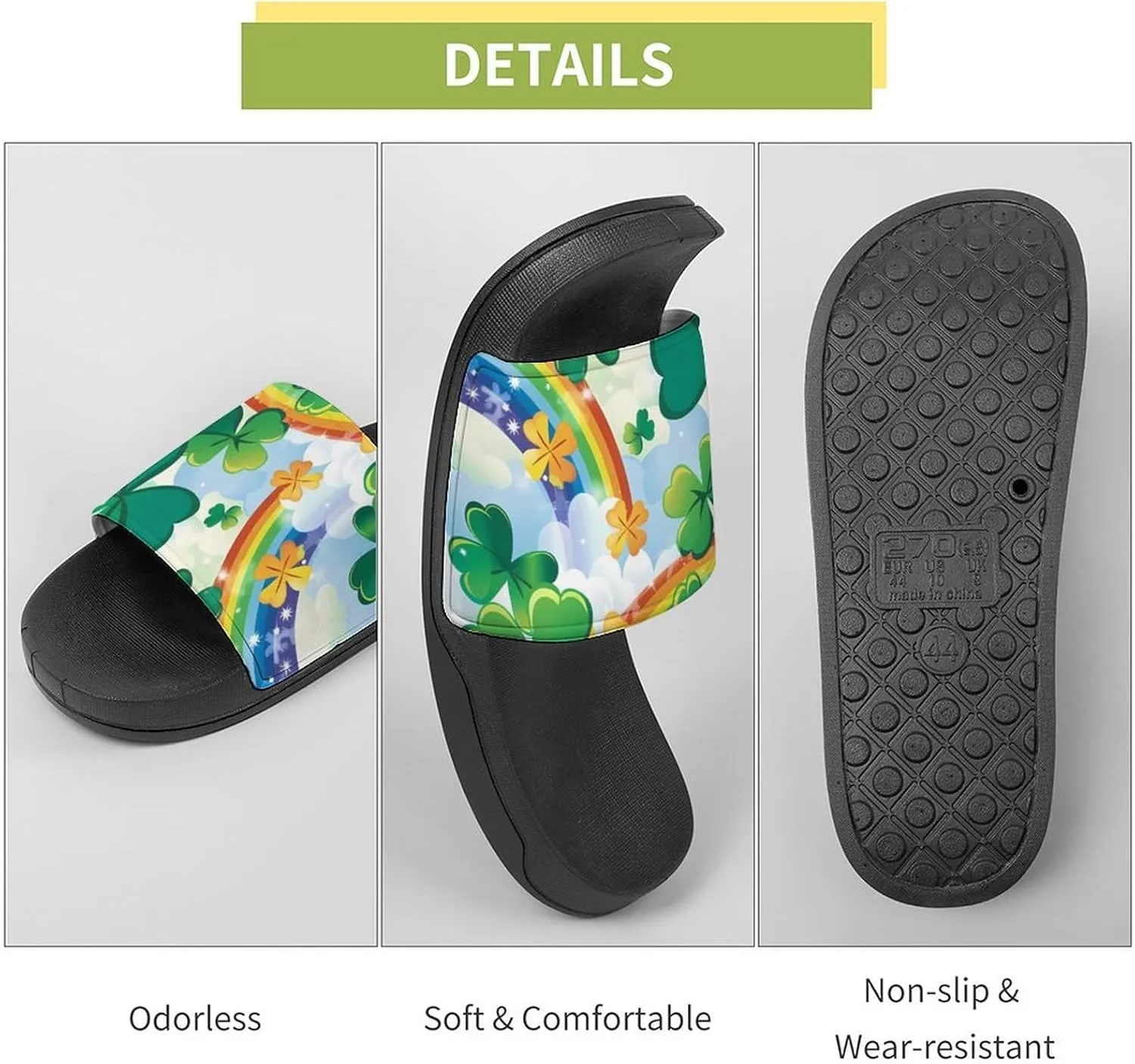 Bald Eagle U.S. Flag House Sandals Non Slip Slippers Quick Drying Bathroom Shower Shoes for Women Men