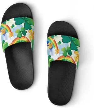 Bald Eagle U.S. Flag House Sandals Non Slip Slippers Quick Drying Bathroom Shower Shoes for Women Men
