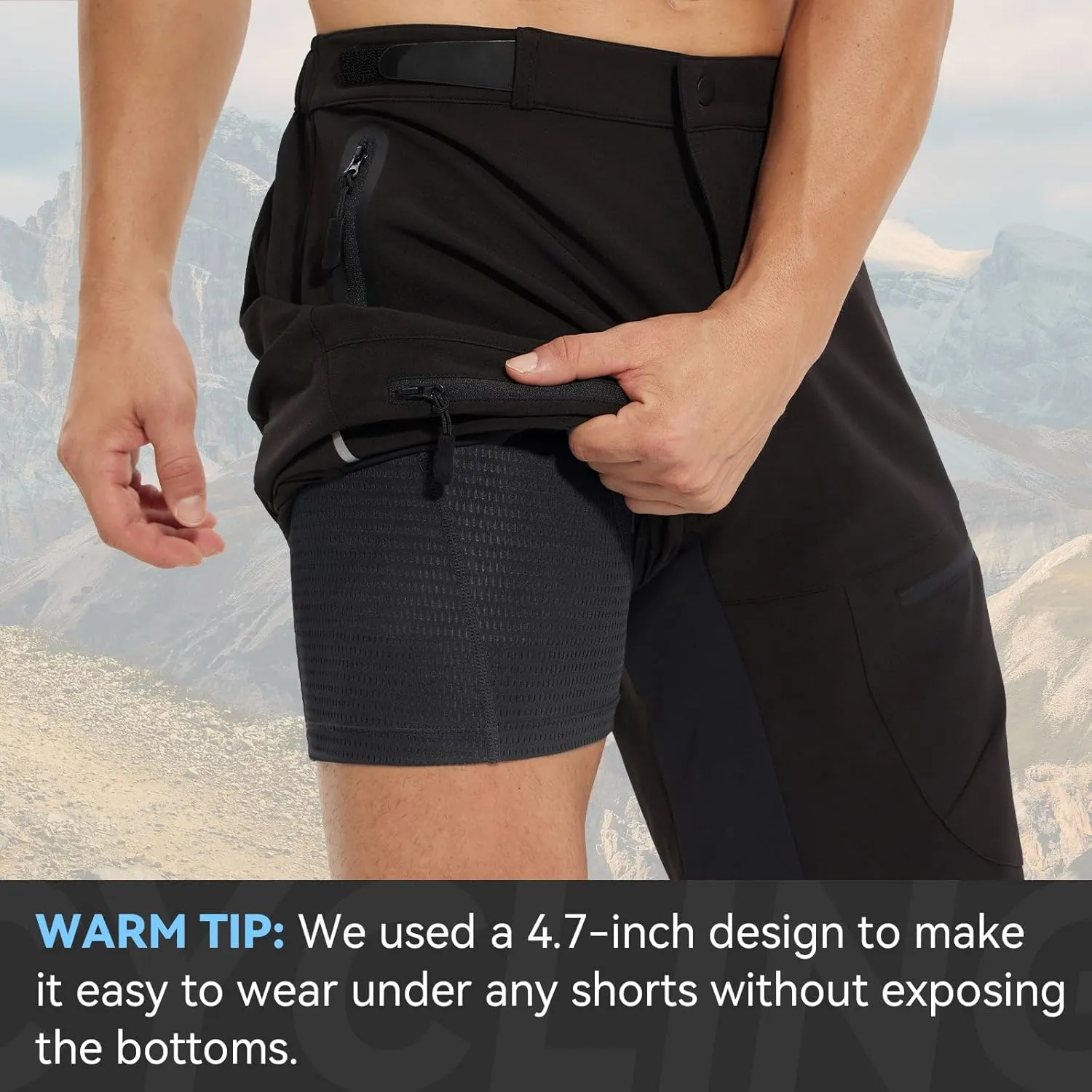baleaf Men's 4D Padded Bike Shorts Cycling Underwear with Padding Road Biking MTB Liner Shorts Bicycle Gear