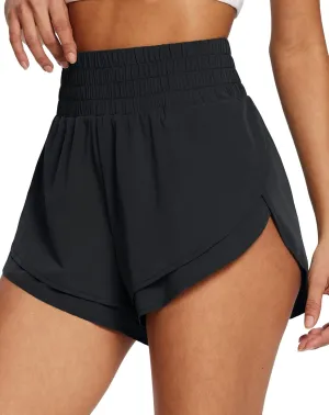 baleaf Women's 3" Workout Shorts High Waisted Athletic Running Shorts with Liner Sports Lightweight Quick Dry