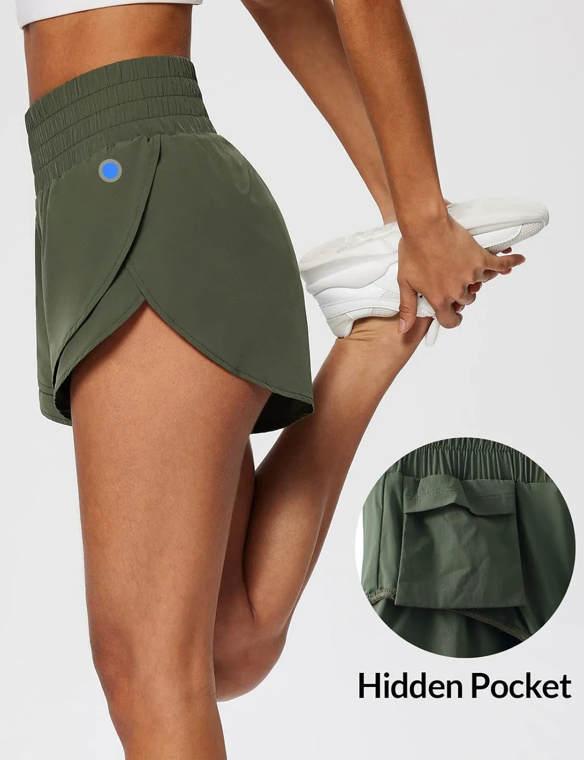 baleaf Women's 3" Workout Shorts High Waisted Athletic Running Shorts with Liner Sports Lightweight Quick Dry