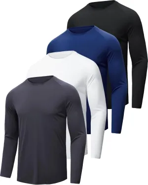 BALENNZ Long Sleeve Tee Shirts for Men - Moisture Wicking Quick Dry Long Sleeve Shirts UV Sun Protection T-Shirts for Running