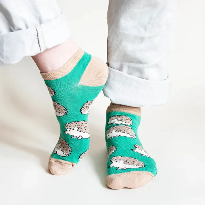 Barekind Socks Adult 4-7 Trainer Hedgehog