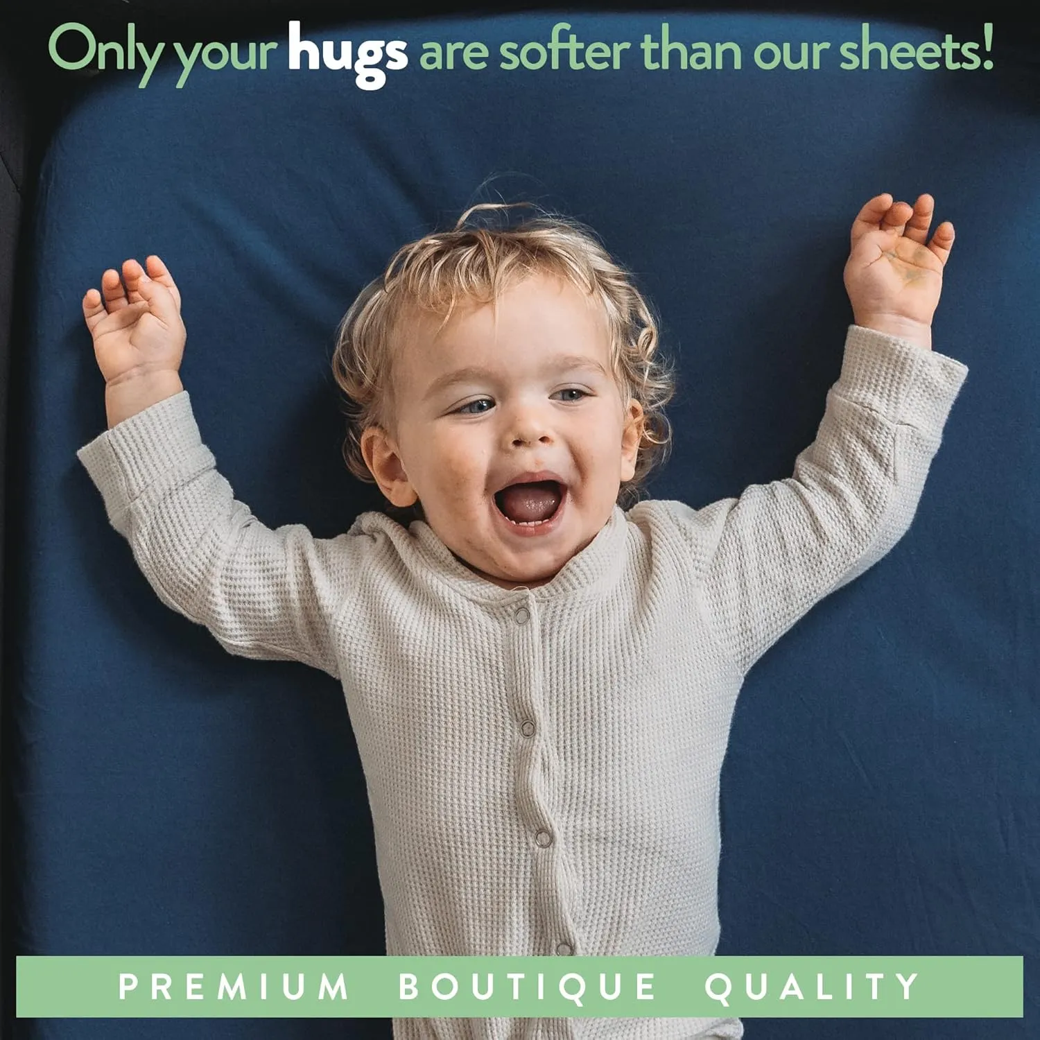Bassinet Fitted Sheets for Delta Children and Simmons Kids Bassinet - Fits 16 x 32 Inch Oval Bassinet Mattress Pad – Snuggly Soft 100% Jersey Cotton – Dusty Blue   Navy – 2 Pack