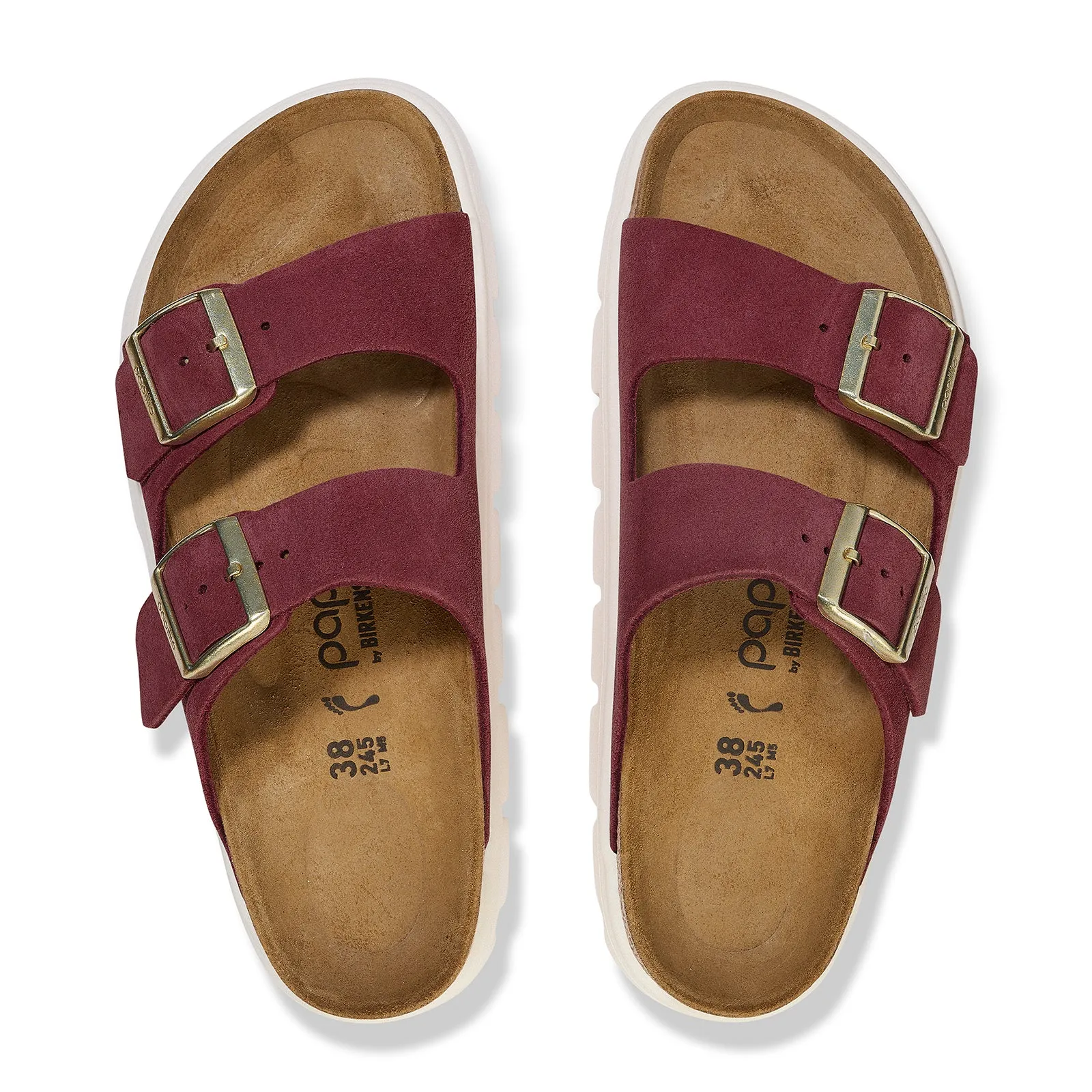 Birkenstock Arizona Chunky Narrow Slide Sandal (Women) - Berry Crush Suede