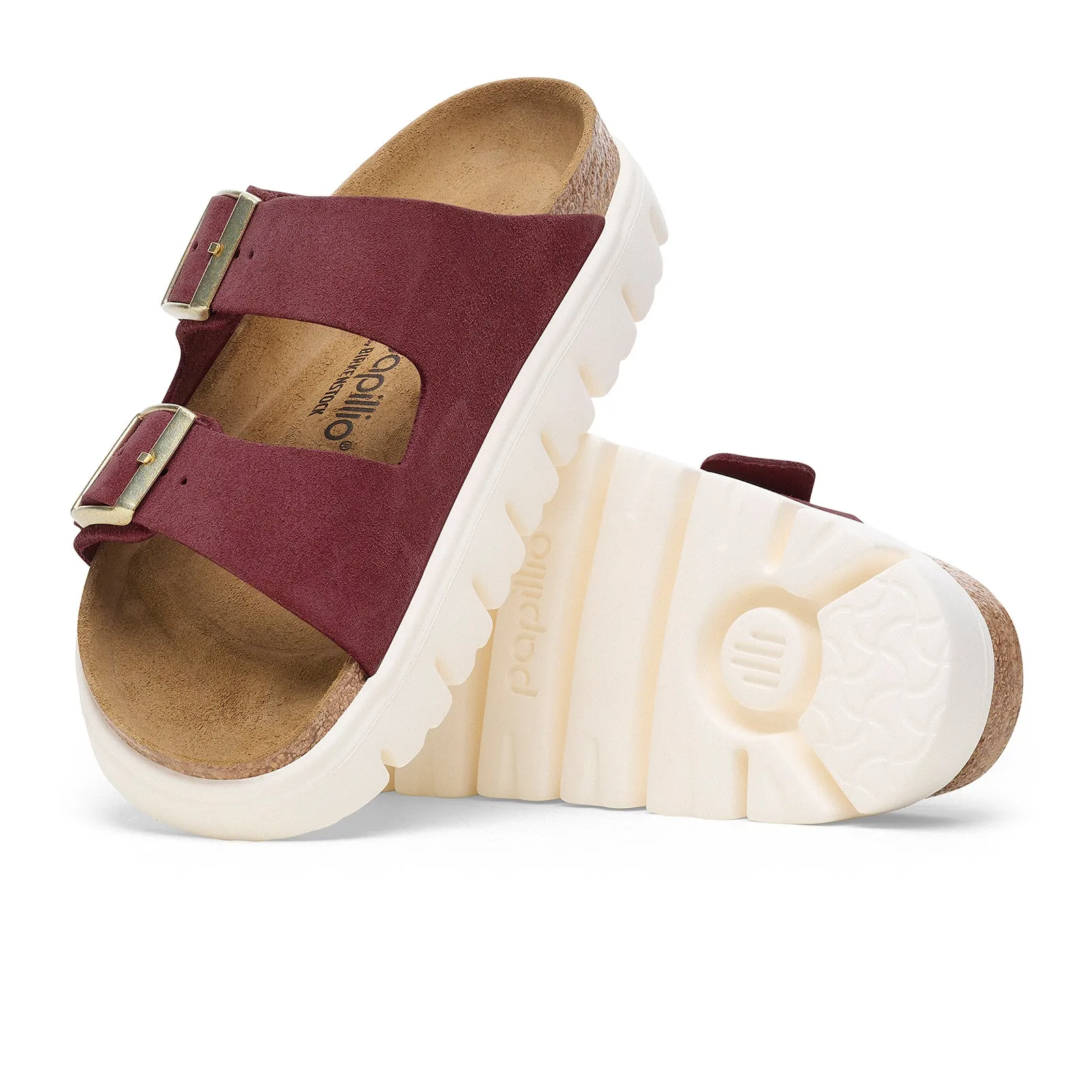 Birkenstock Arizona Chunky Narrow Slide Sandal (Women) - Berry Crush Suede