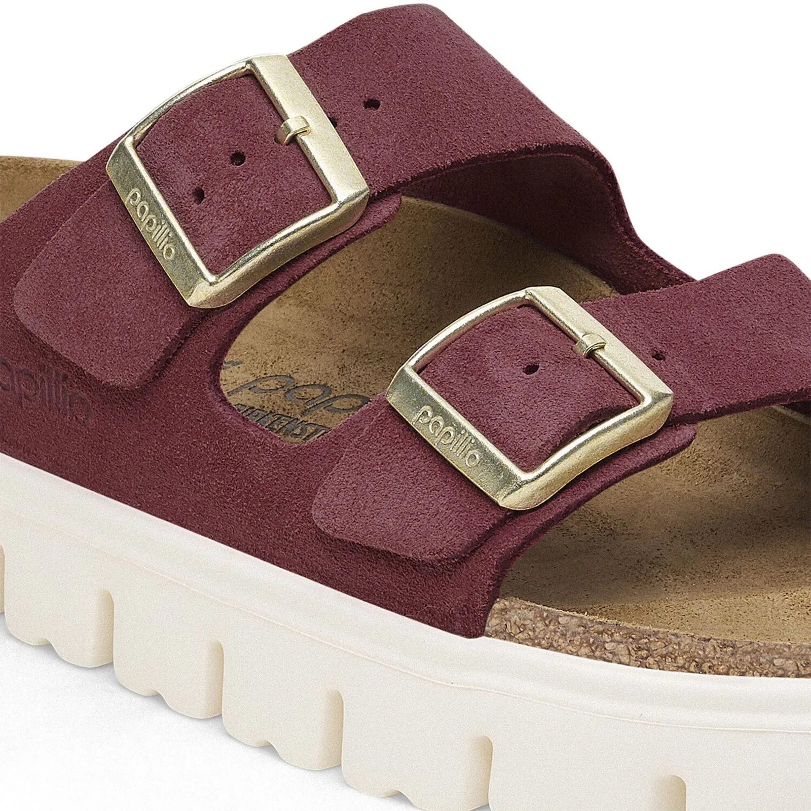 Birkenstock Arizona Chunky Narrow Slide Sandal (Women) - Berry Crush Suede