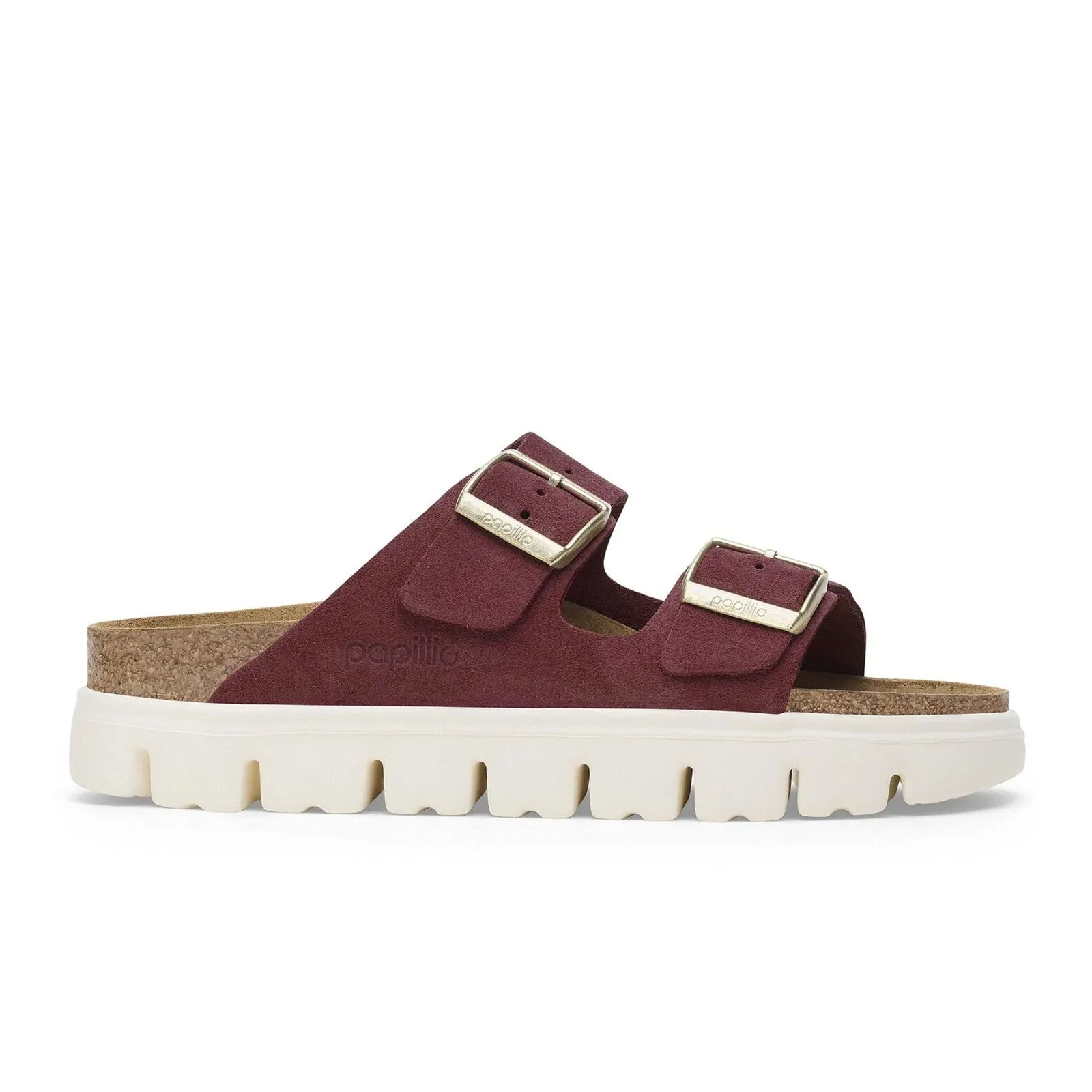 Birkenstock Arizona Chunky Narrow Slide Sandal (Women) - Berry Crush Suede