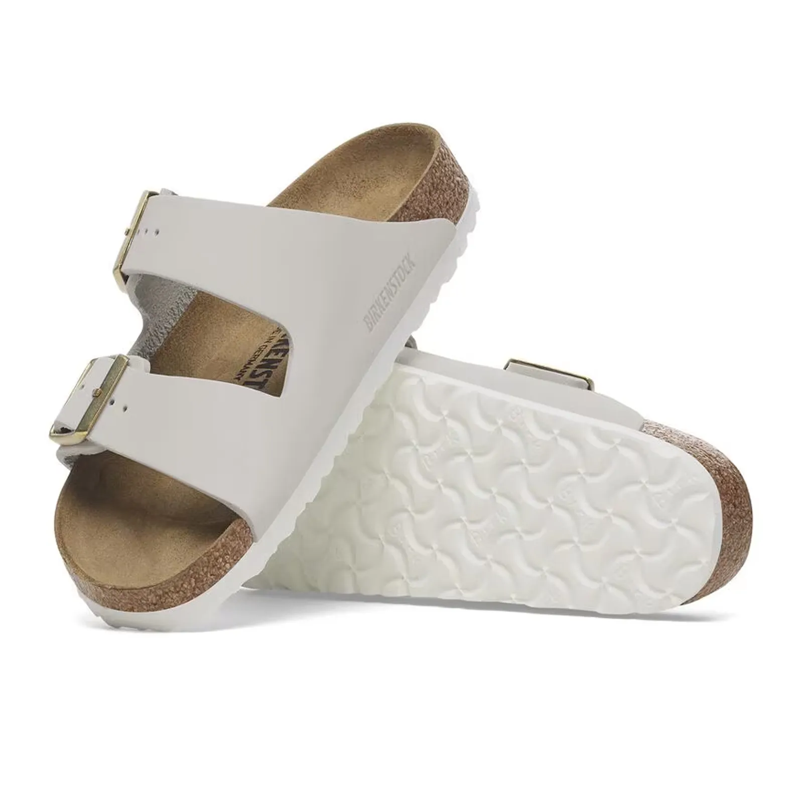 Birkenstock Arizona Narrow Slide Sandal (Women) - Antique White Nubuck