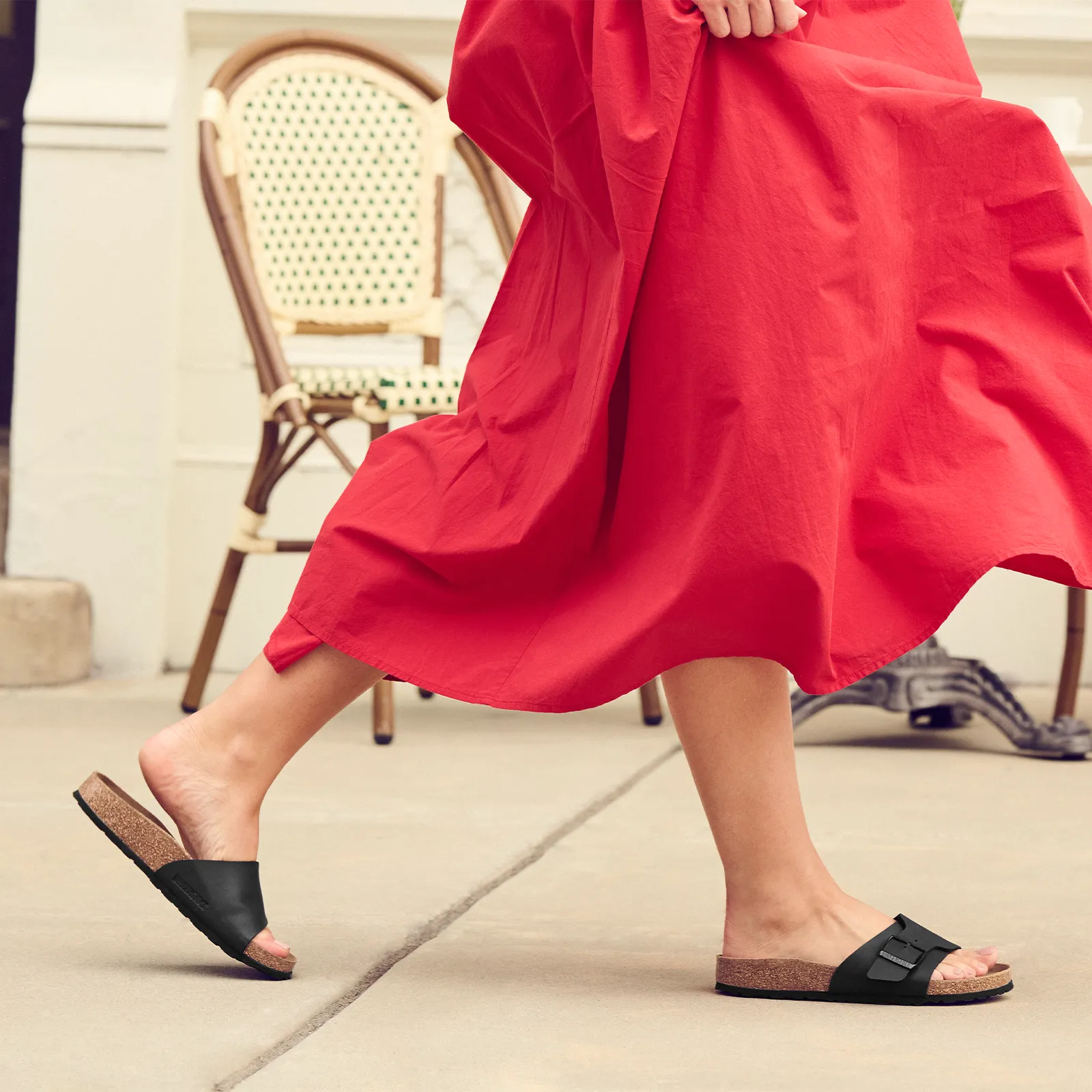 Birkenstock Catalina Narrow Slide Sandal (Women) - Black Birko-Flor