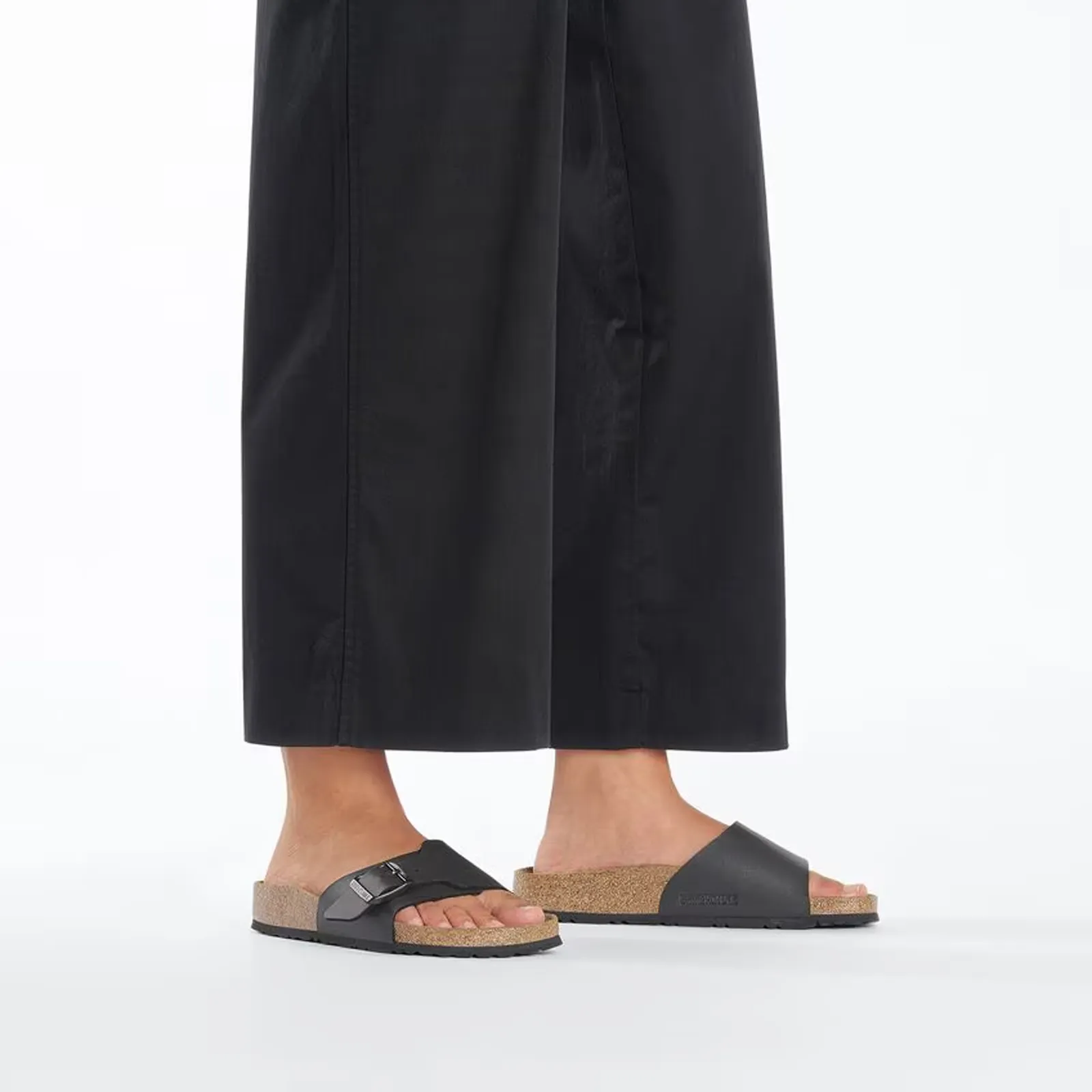 Birkenstock Catalina Narrow Slide Sandal (Women) - Black Birko-Flor