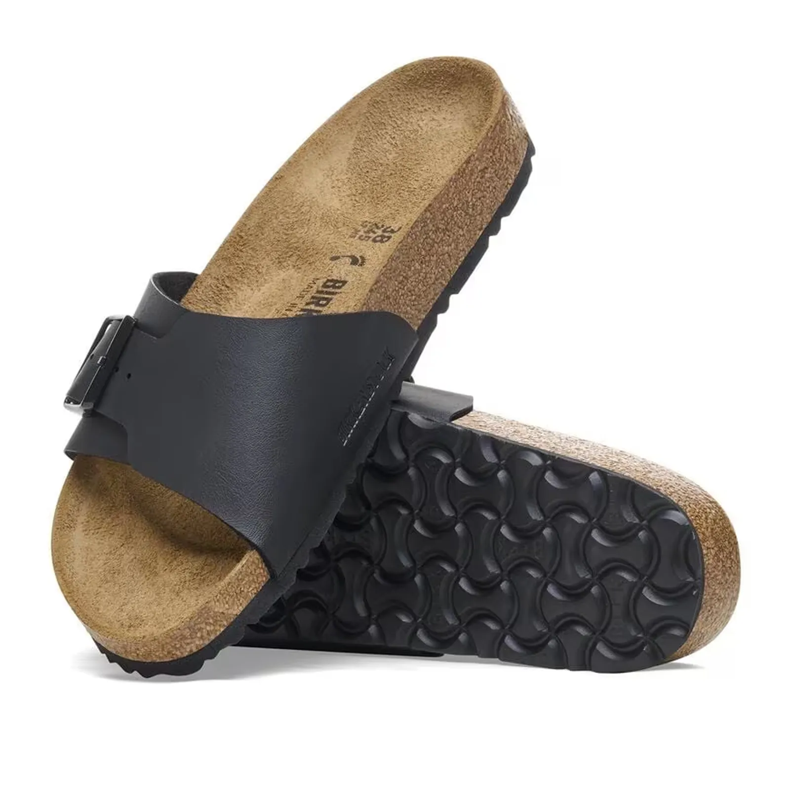 Birkenstock Catalina Narrow Slide Sandal (Women) - Black Birko-Flor