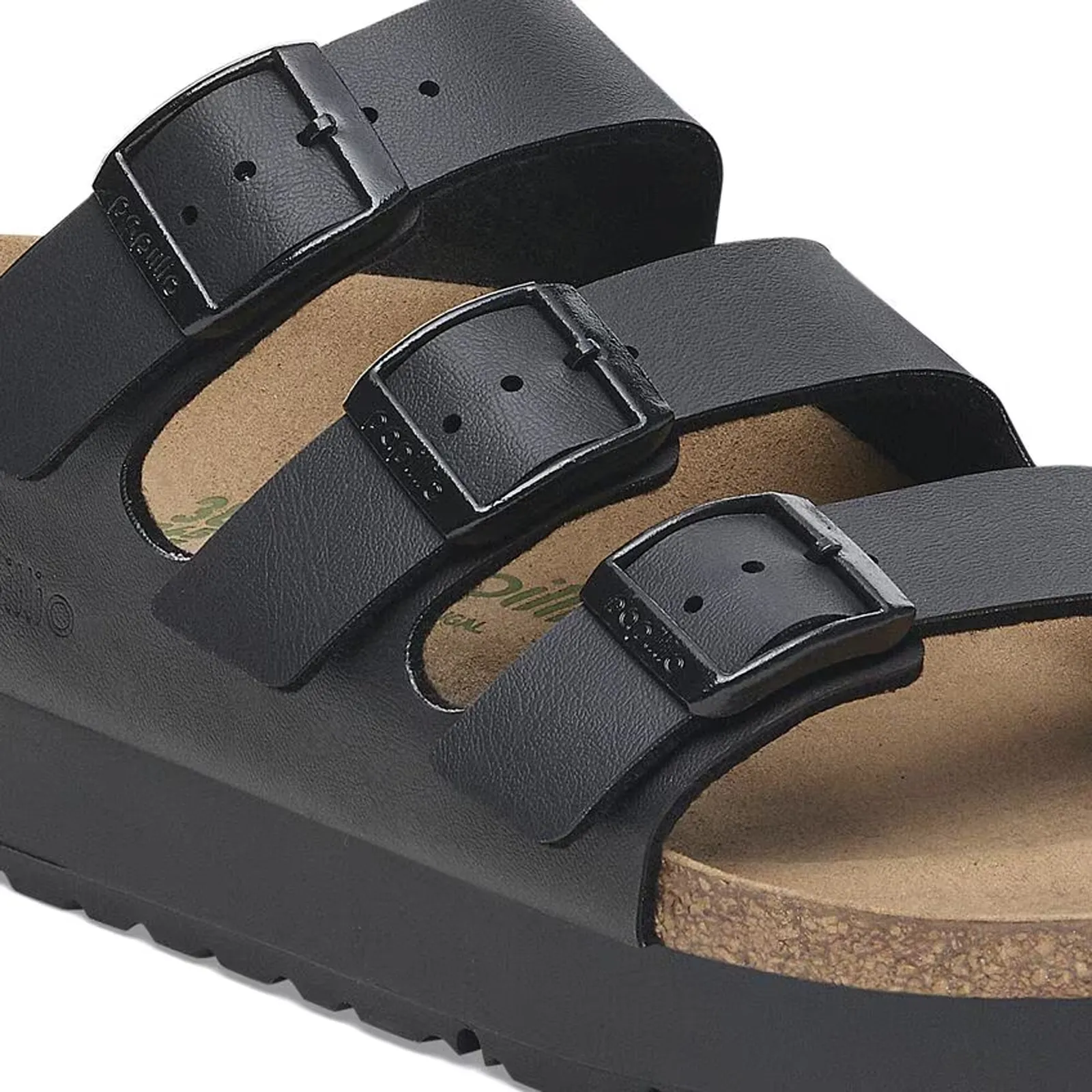 Birkenstock Florida III Platform Narrow Slide Sandal (Women) - Black Birko-Flor