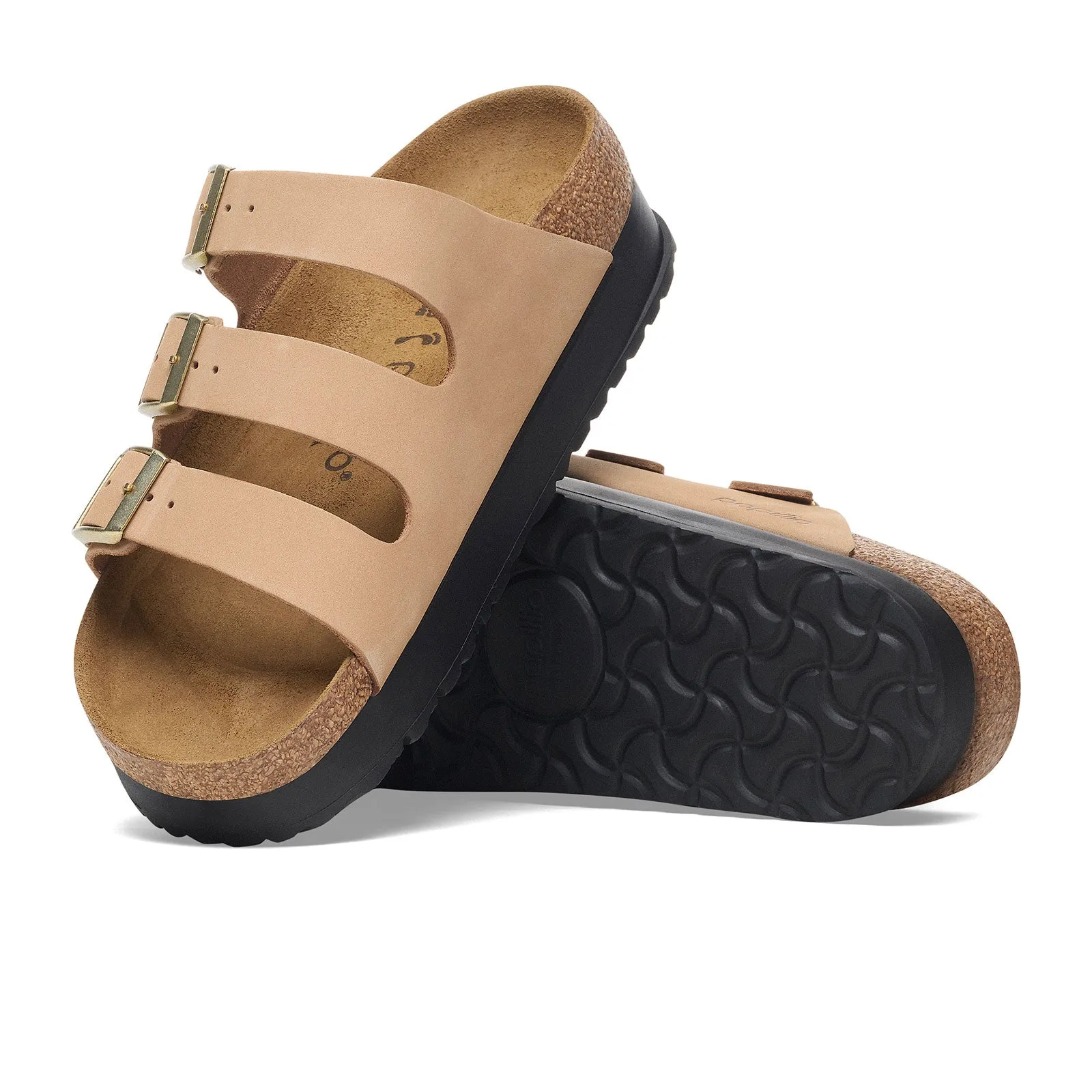 Birkenstock Florida III Platform Narrow Slide Sandal (Women) - Sandcastle Nubuck