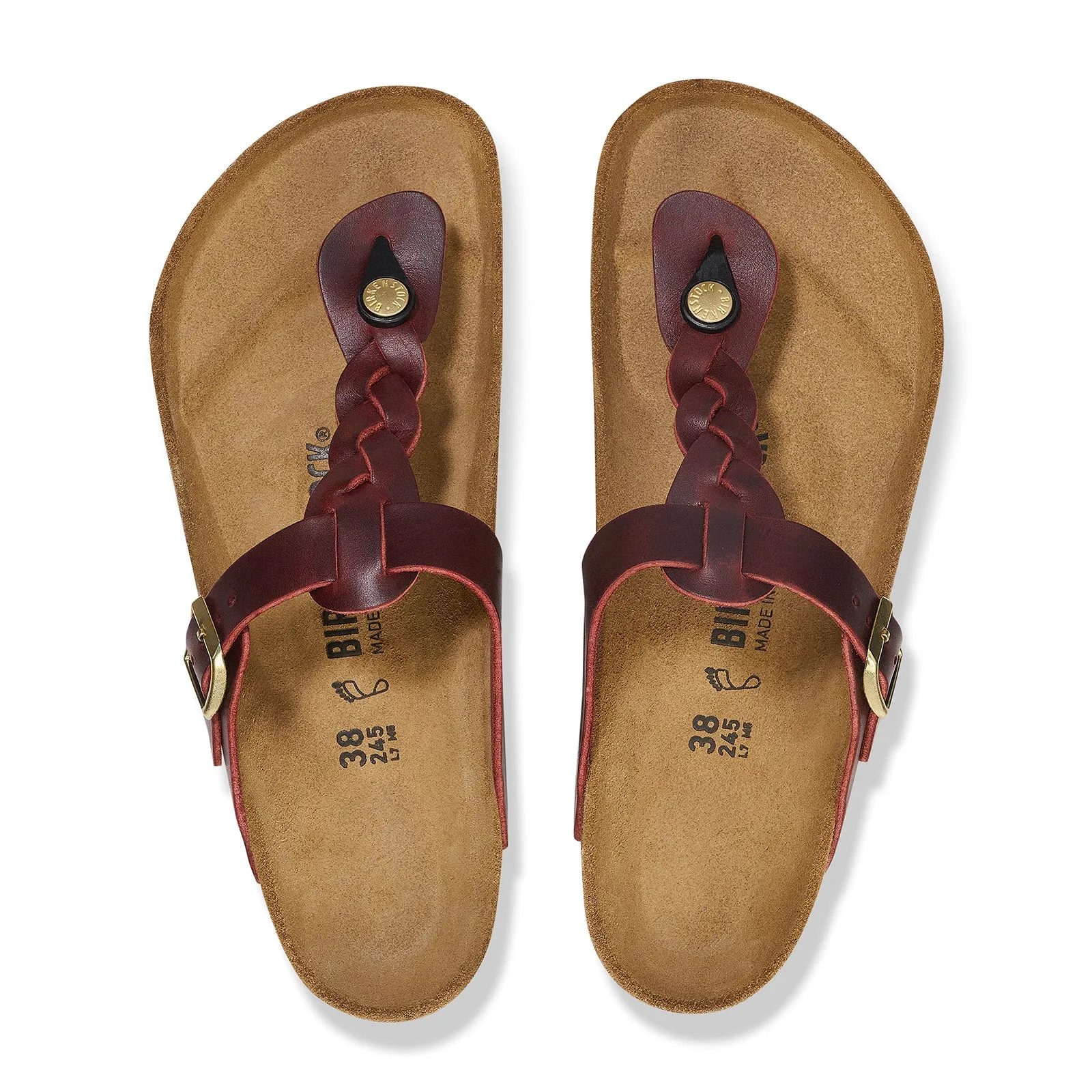 Birkenstock Gizeh Braid Sandal (Women) - Zinfandel Oiled Leather