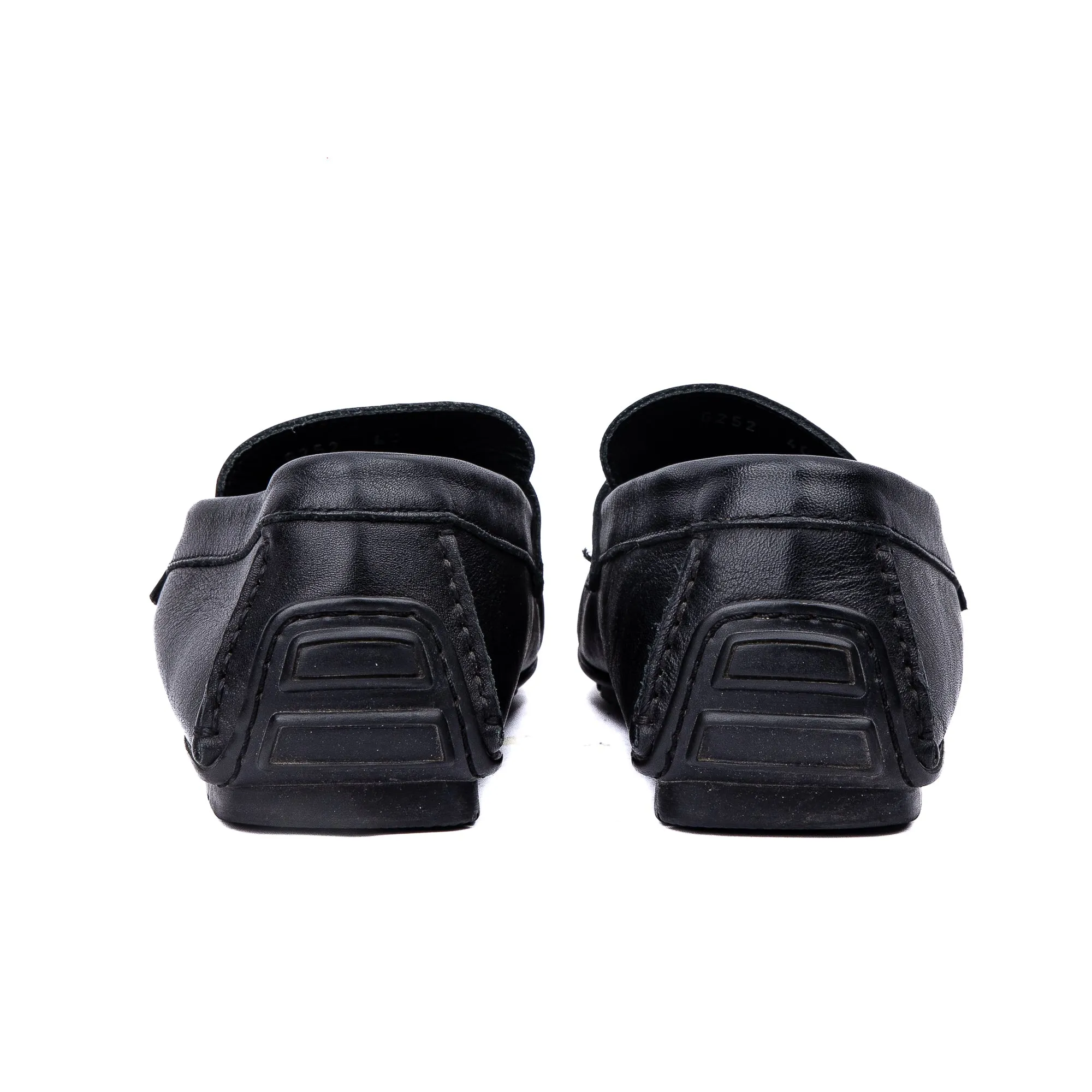 Black Monogram Buckle Loafers