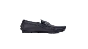Black Monogram Buckle Loafers
