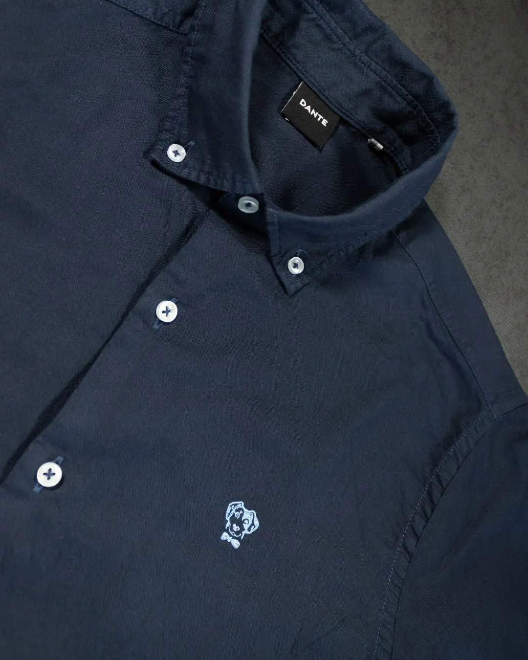 Blue Oxford Stain Resistant Shirt Regular Fit