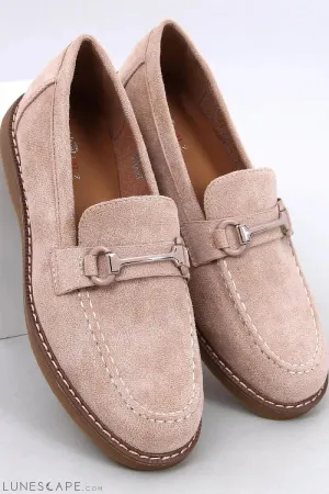 Blush Eco-Suede Loafers for Women – Almond Toe with Silver Horsebit Accent