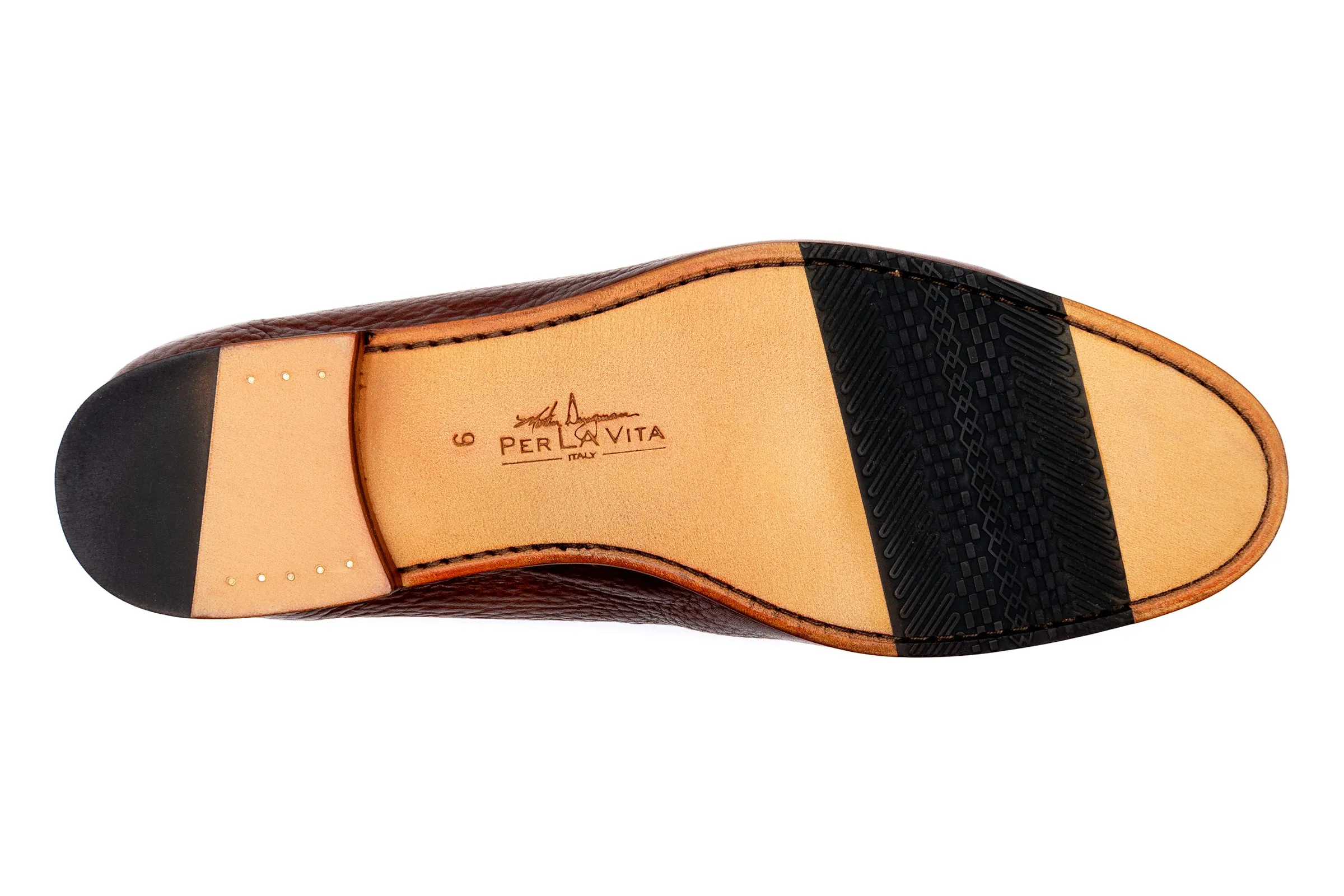 Bologna Tassel Italian Deerskin Loafers - Cuoio