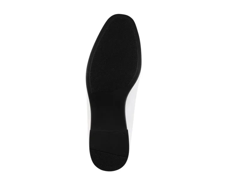 Brad White Velvet Loafers