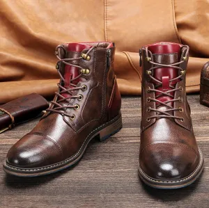 Bradford- Handmade premium leather oxford boots for men