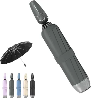 Breliio Umbrella, Reverse Umbrella, Travel Portable Windproof and Rainproof Foldable, Twelve Skeletons with Reflective Safety Strips