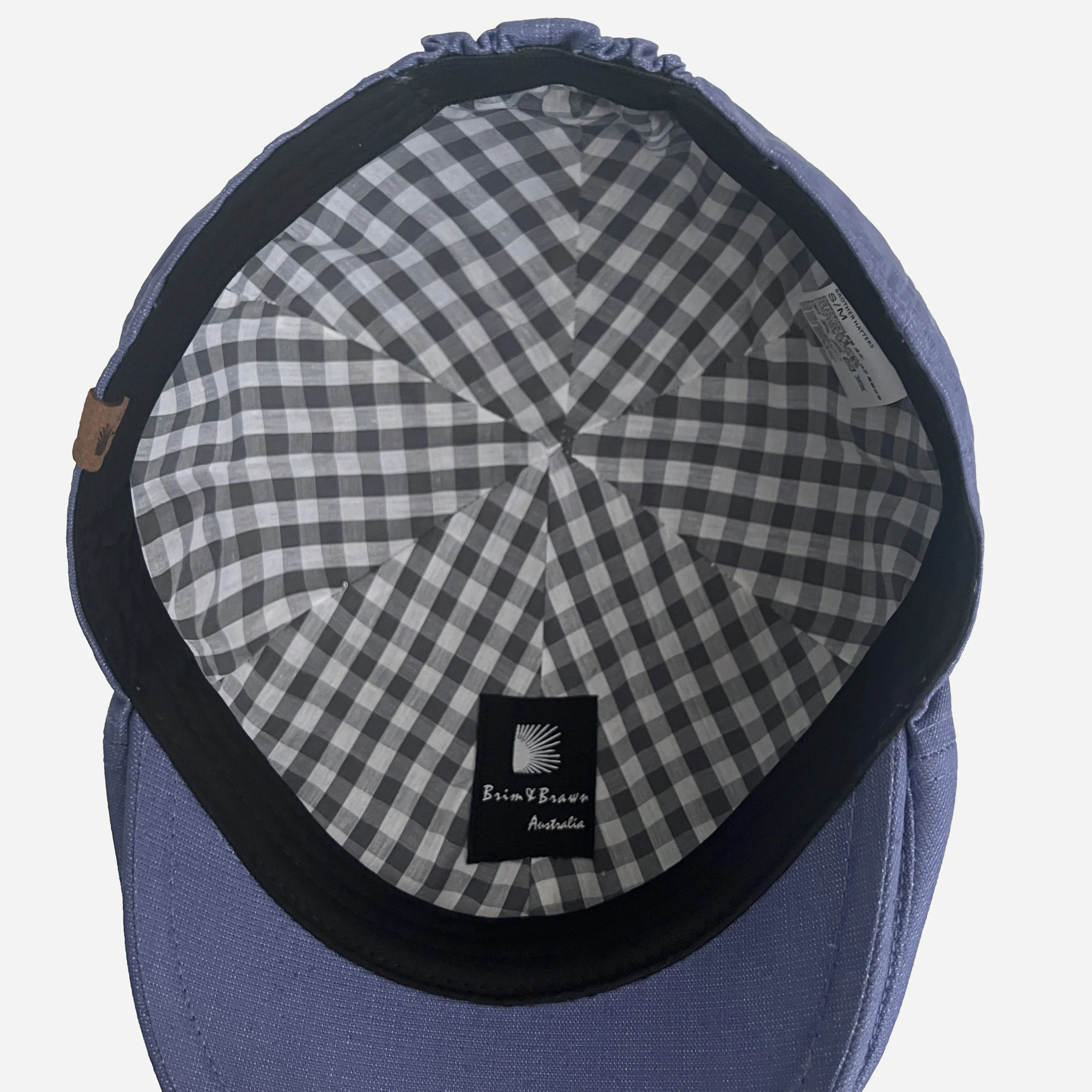 Brim&Brawn Flat Cap in Blue Cotton