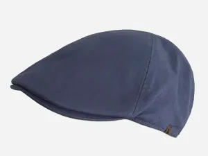 Brim&Brawn Flat Cap in Blue Cotton