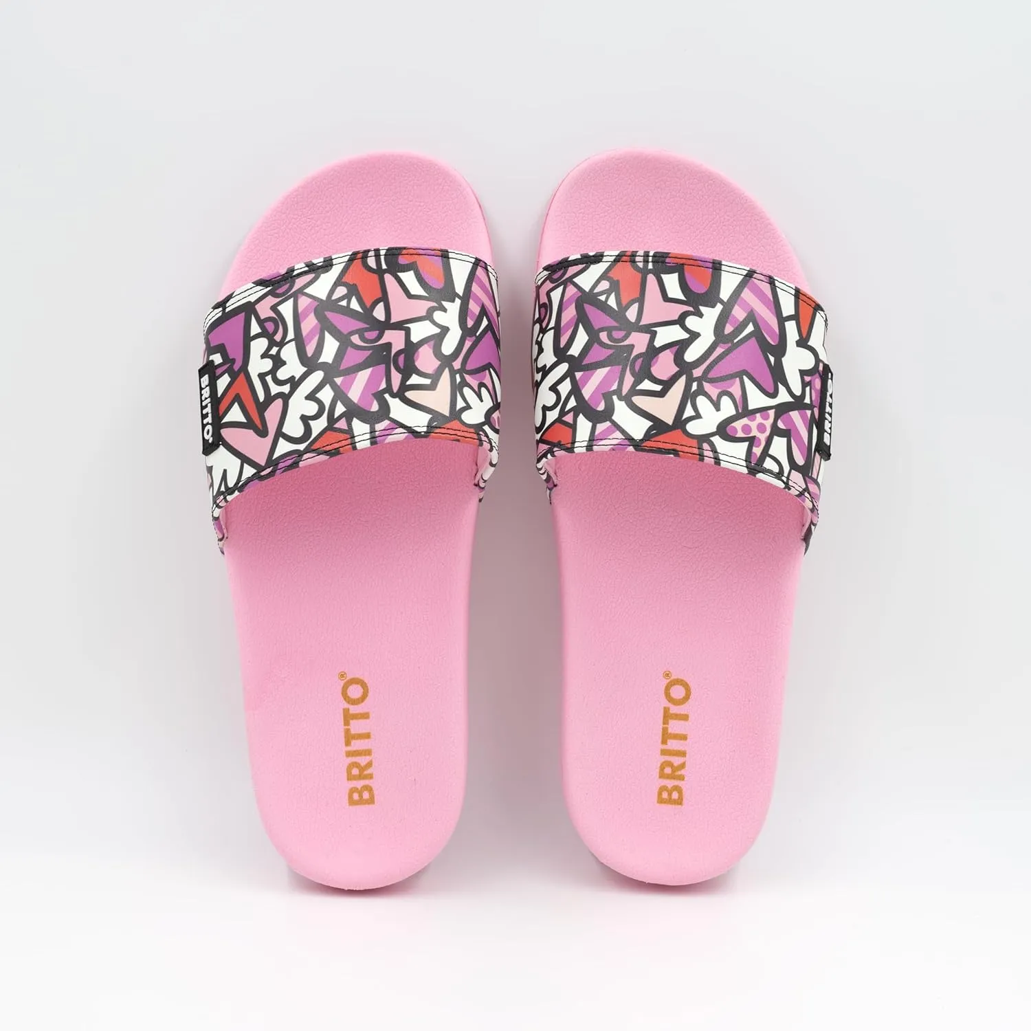 Britto Unisex Slides, Quick Drying Lightweight Shower Slide Sandal for Women and Men | Non-Slip, Open Toe Slides Sandals for Indoor & Outdoor