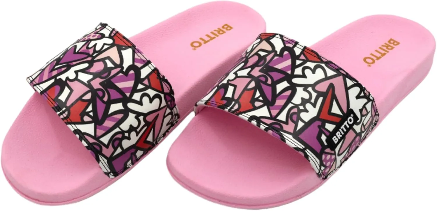 Britto Unisex Slides, Quick Drying Lightweight Shower Slide Sandal for Women and Men | Non-Slip, Open Toe Slides Sandals for Indoor & Outdoor