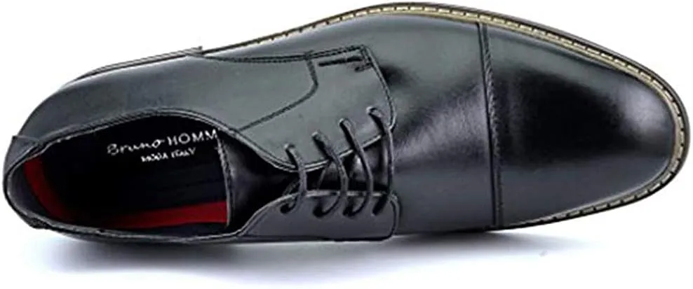 Bruno Moda Italy Prince Men's Classic Modern Oxford Wingtip Lace Dress Shoes