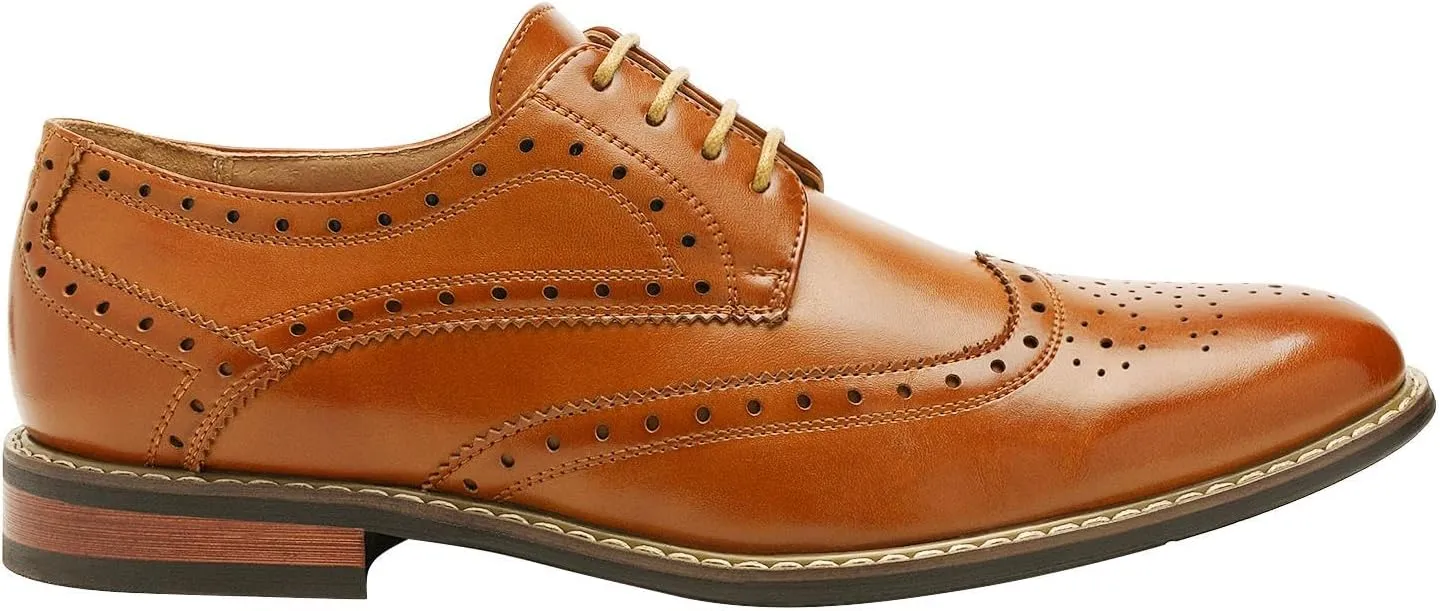 Bruno Moda Italy Prince Men's Classic Modern Oxford Wingtip Lace Dress Shoes