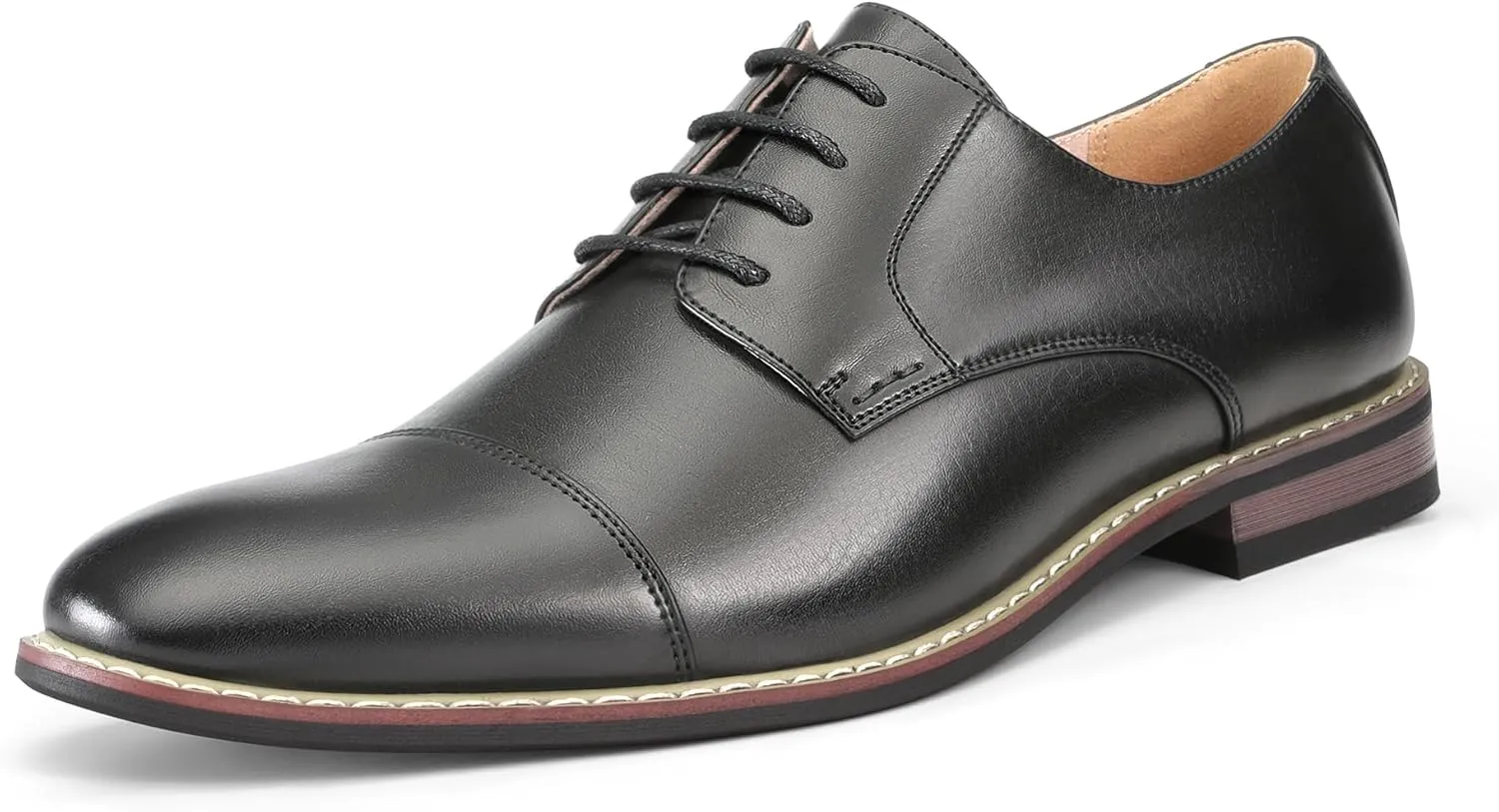 Bruno Moda Italy Prince Men's Classic Modern Oxford Wingtip Lace Dress Shoes
