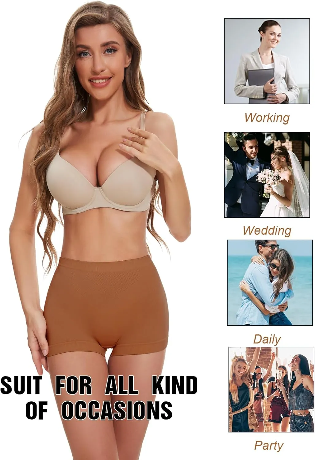 Butt Lifter Panties Shaperwear for Women Seamless Hip Enahncer Body Shaper Boyshort Padded Underwear