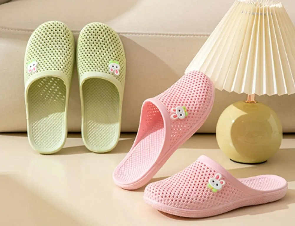 Caistre Bath Slippers with Holes Women Lightweight Slide Sandals Indoor Outdoor Bath Slippers Non Slip House Shoes Pool Beach