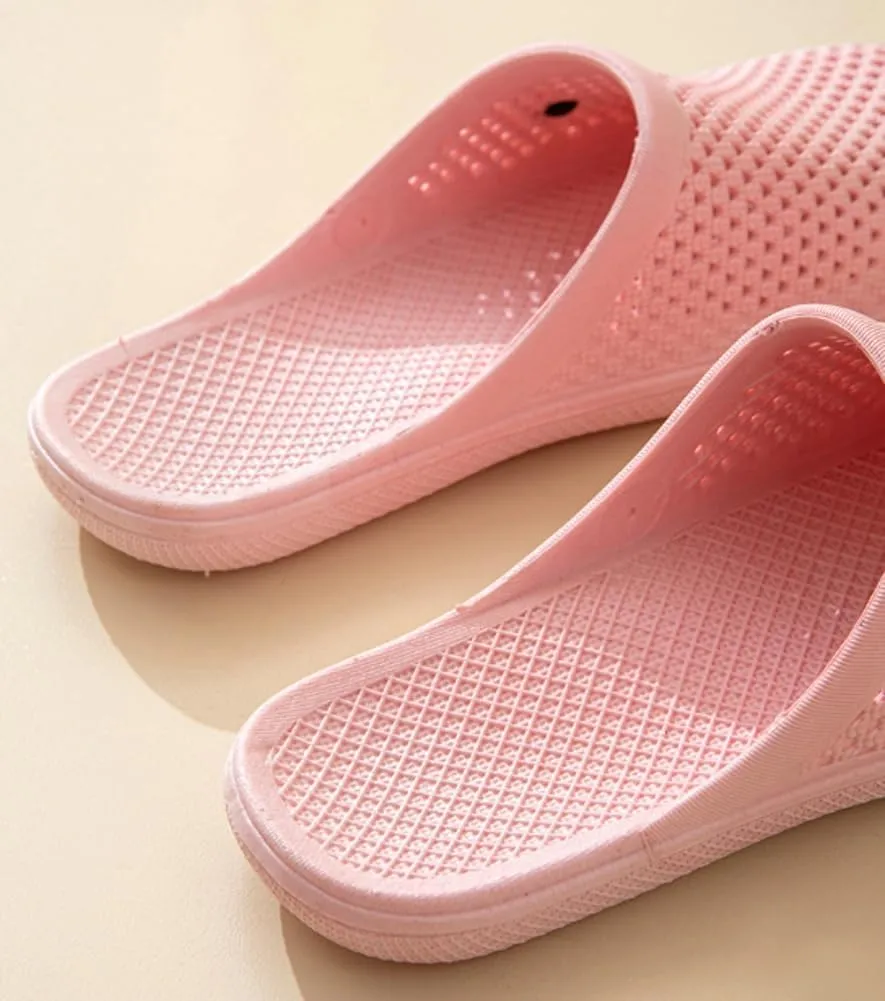 Caistre Bath Slippers with Holes Women Lightweight Slide Sandals Indoor Outdoor Bath Slippers Non Slip House Shoes Pool Beach