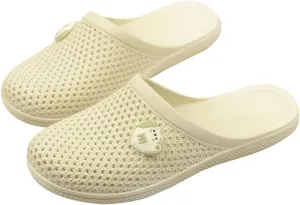 Caistre Bath Slippers with Holes Women Lightweight Slide Sandals Indoor Outdoor Bath Slippers Non Slip House Shoes Pool Beach