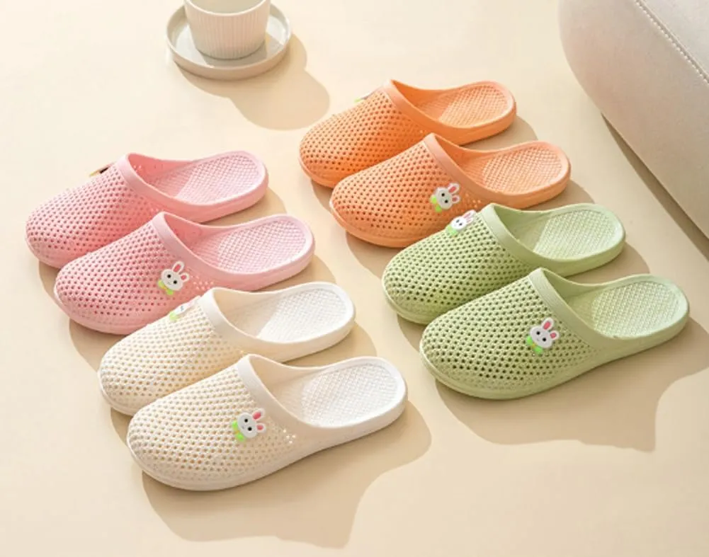 Caistre Bath Slippers with Holes Women Lightweight Slide Sandals Indoor Outdoor Bath Slippers Non Slip House Shoes Pool Beach