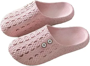 Caistre Shower Slippers with Holes Women House Slipper Lightweight Slide Sandals Indoor Outdoor Bath Slippers Non Slip House Shoes