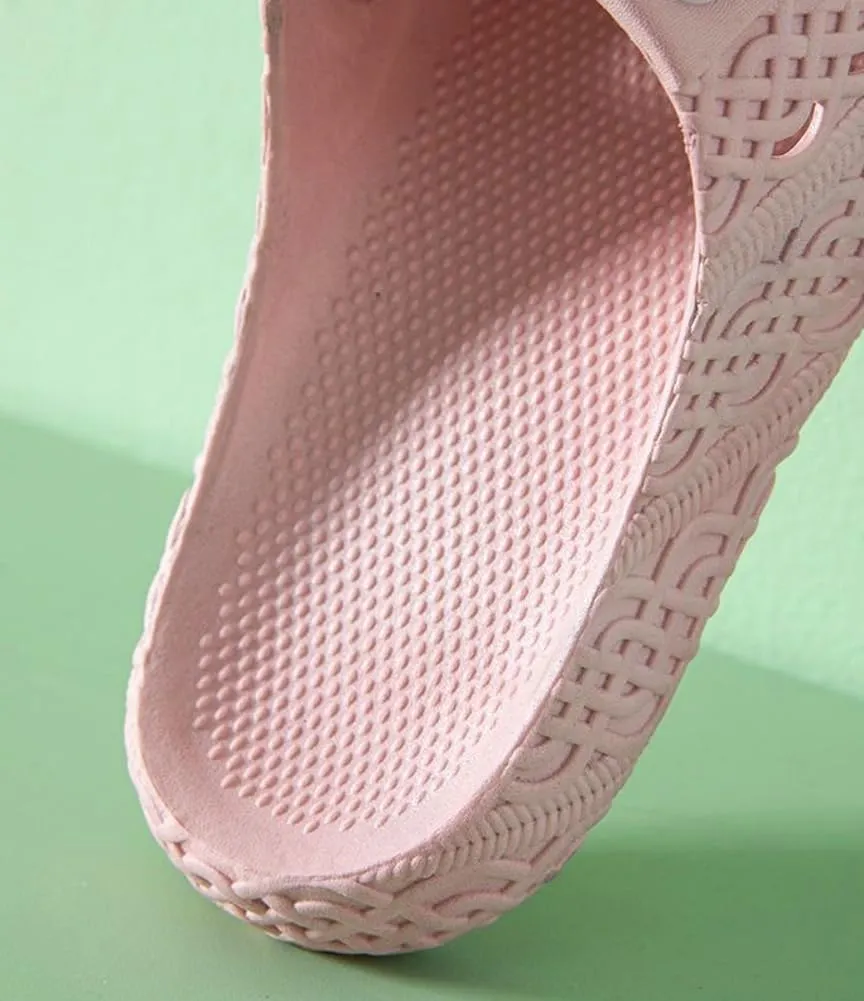 Caistre Shower Slippers with Holes Women House Slipper Lightweight Slide Sandals Indoor Outdoor Bath Slippers Non Slip House Shoes