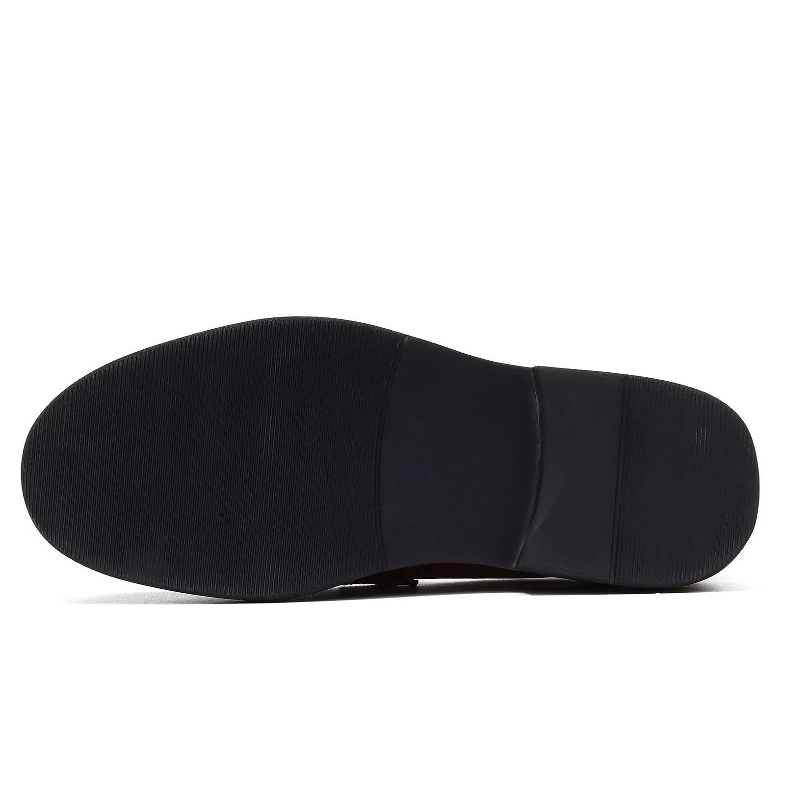 Calf Leather Tassel Loafers Shoes for Men Brushed Leather