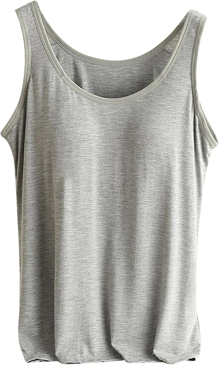 Camisole Tops for Women Cotton Adjustable Straps Padded Tank Tops with Built-in Padded Bra Workout Yoga Shirt