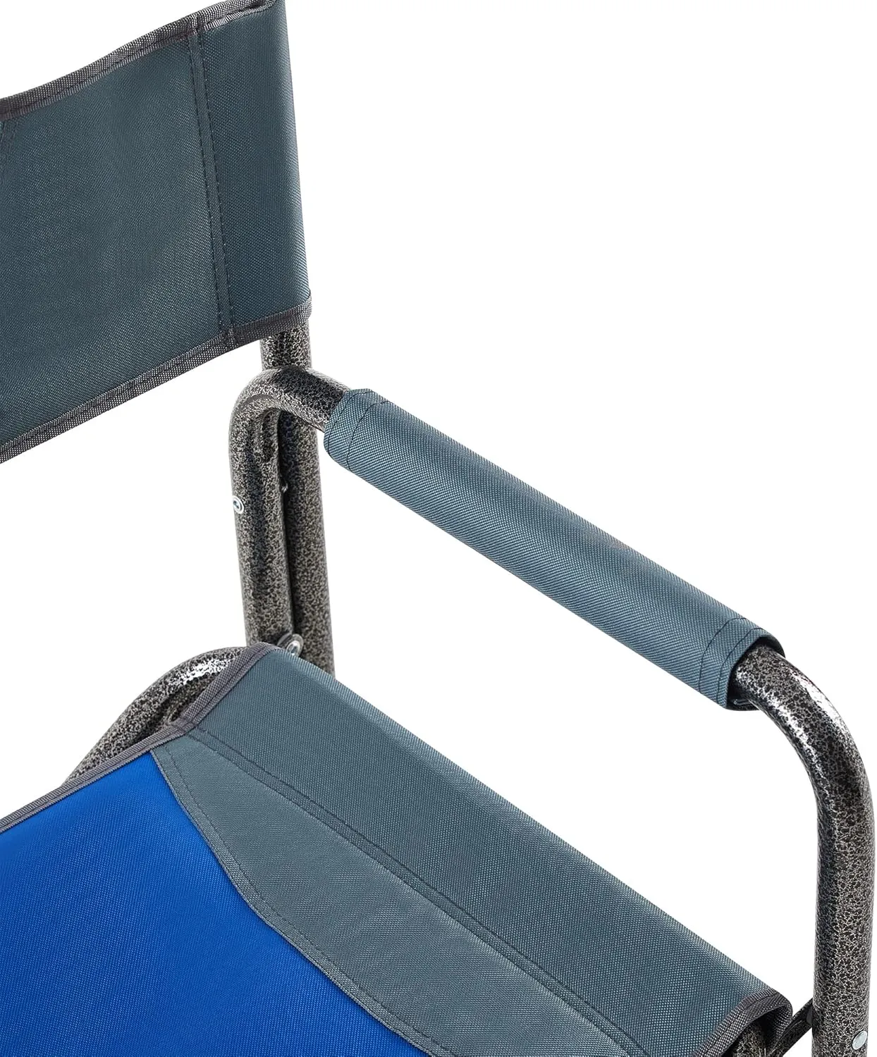 Camping Chair, 1-Piece Padded Folding Outdoor Chair with Side Table and Storage Pockets,Lightweight Oversized Directors Chair for Indoor, Outdoor Camping, Picnics and Fishing (1, Blue   Grey)